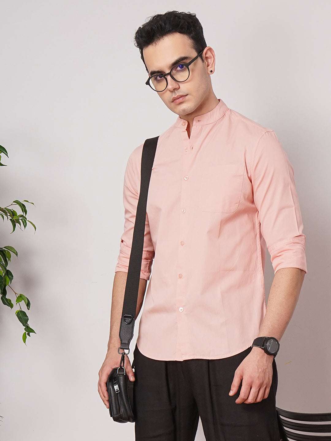 Shop Men's Solid Regular Fit Shirt Online.