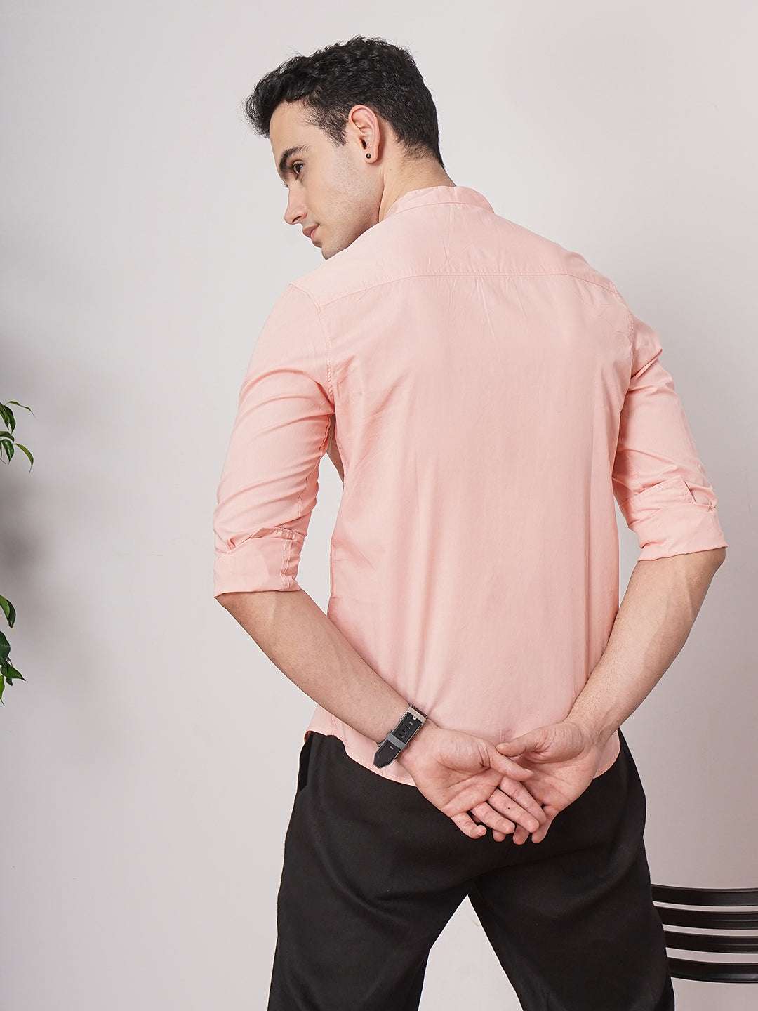 Shop Men's Solid Regular Fit Shirt Online.