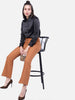 Shop Women Solid Satin Shirt Online.