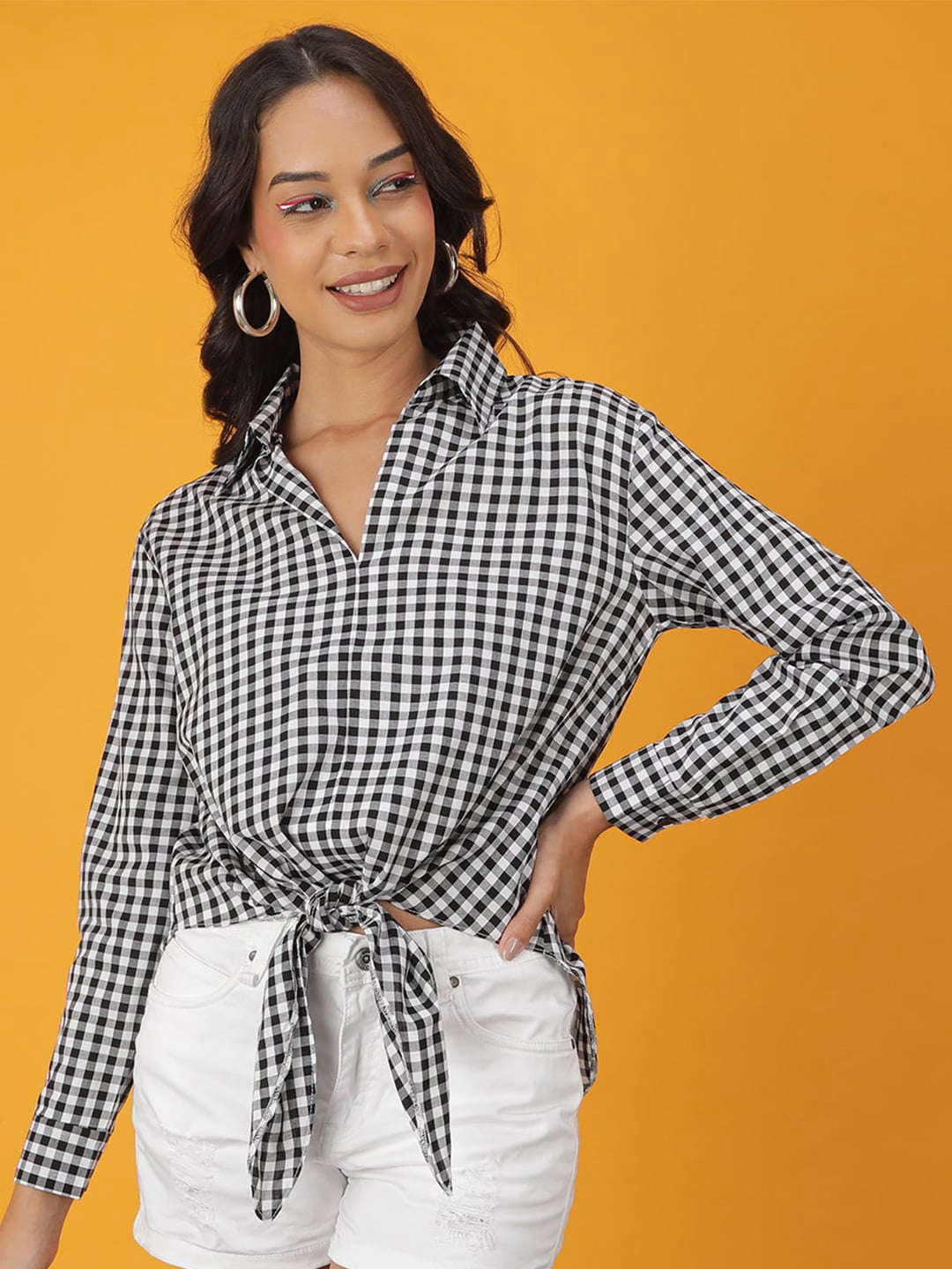 Shop Women Checks Shirt Online.