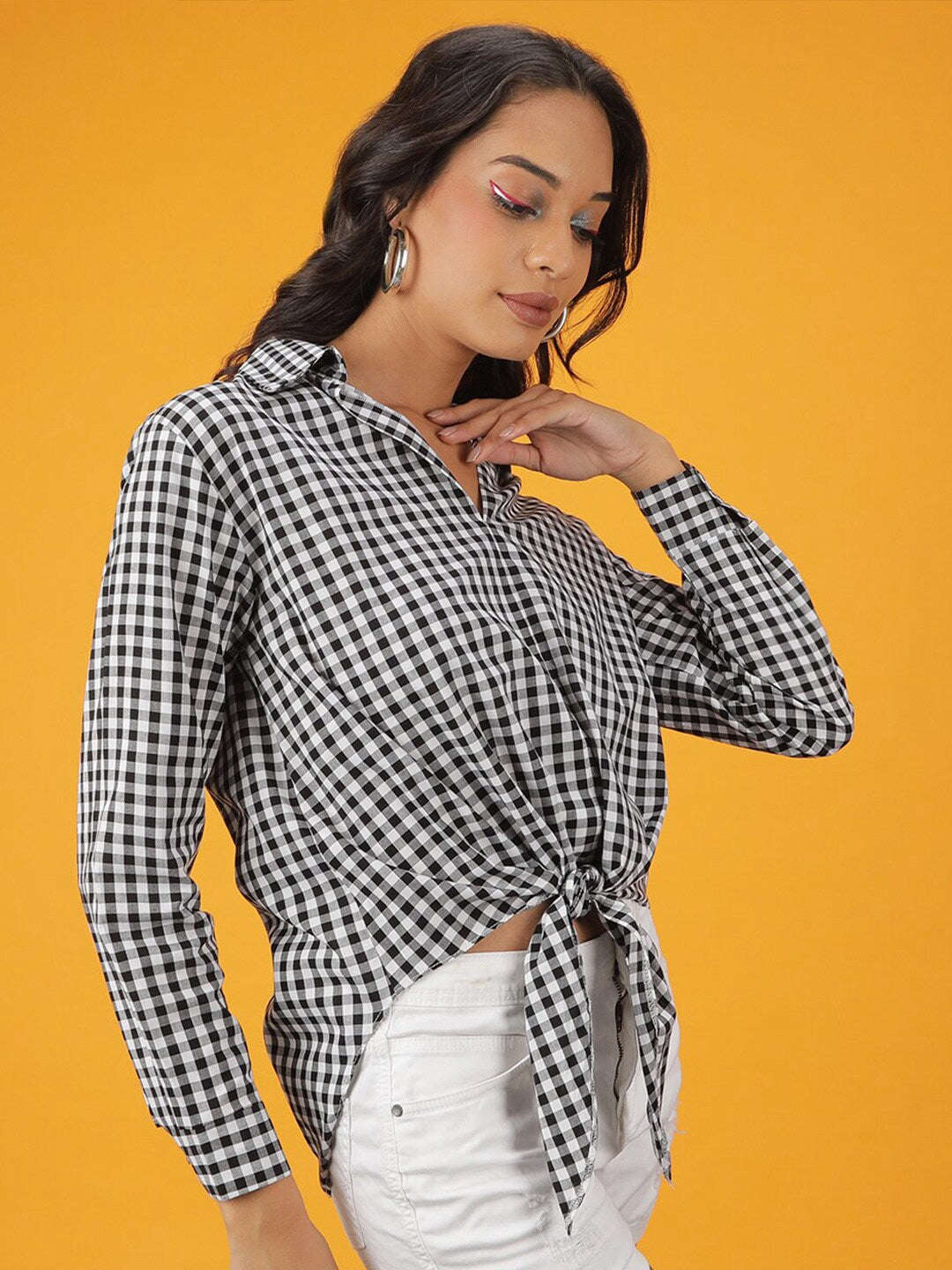 Shop Women Checks Shirt Online.