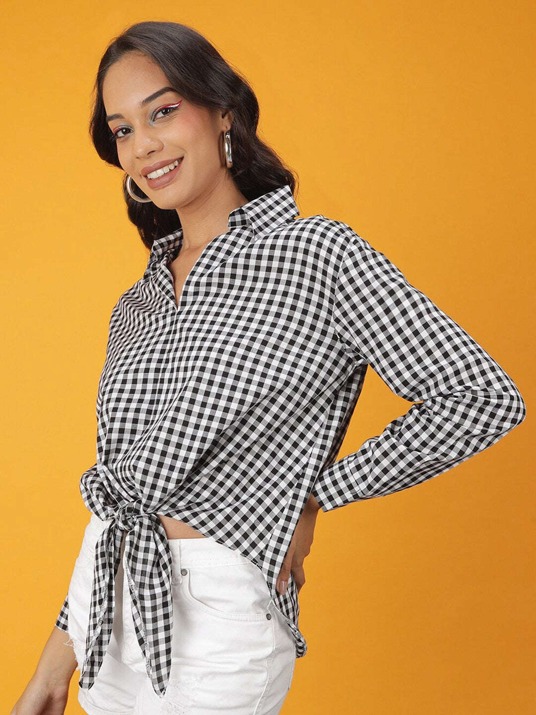 Shop Women Checks Shirt Online.