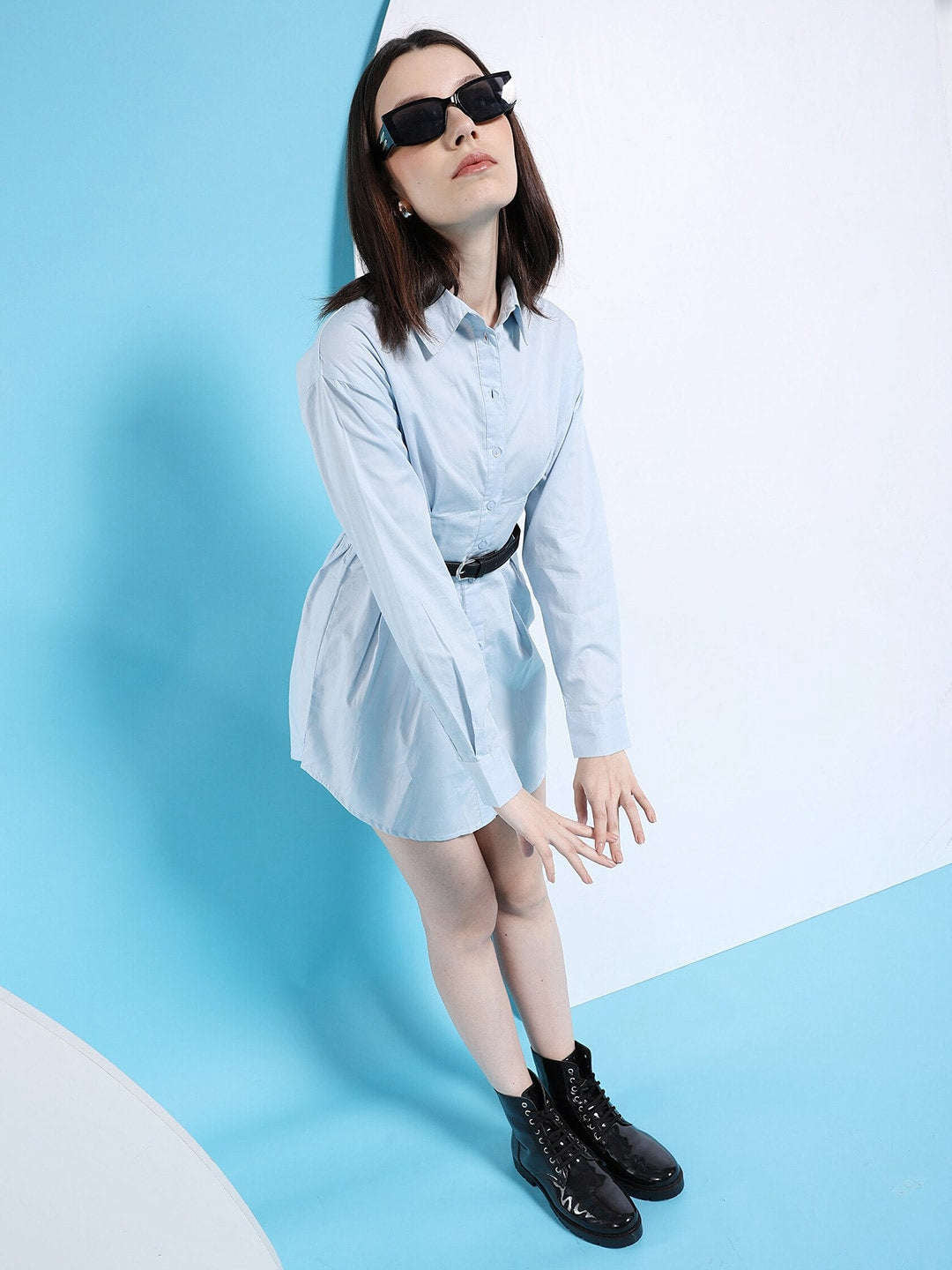 Shop Women Fit And Flare Shirt Dress Online.