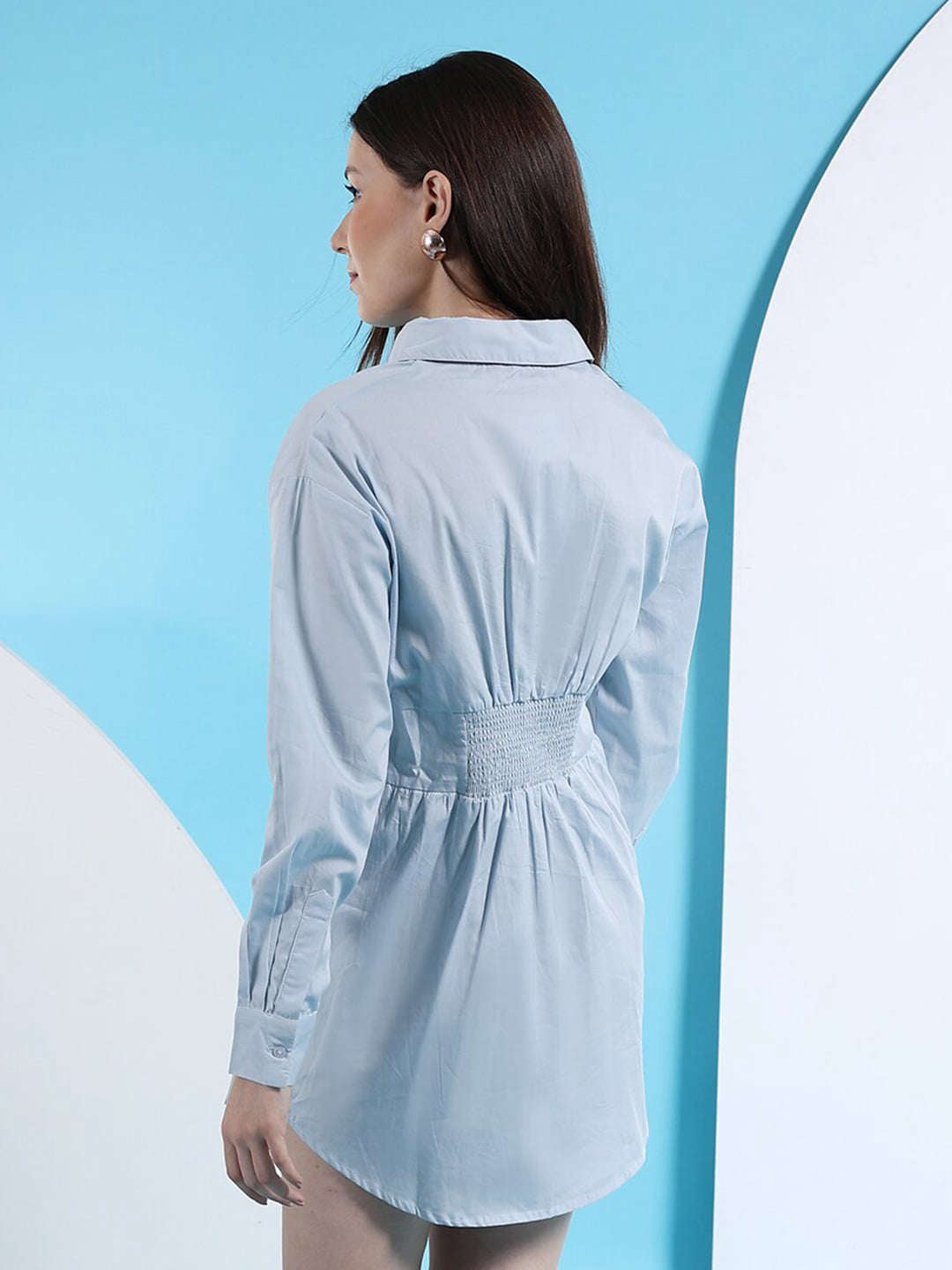 Shop Women Fit And Flare Shirt Dress Online.