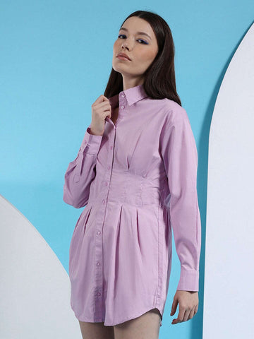 Shop Women Fit And Flare Shirt Dress Online.