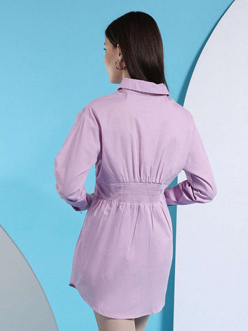 Shop Women Fit And Flare Shirt Dress Online.
