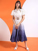 Shop Women Ombre Dyed Tiered Dress With Belt Online.