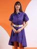Shop Women High Low Shirt Dress With Belt Online.