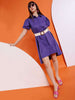 Shop Women High Low Shirt Dress With Belt Online.