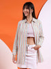 Shop Women Oversized Striped Seersucker Shirt Online.