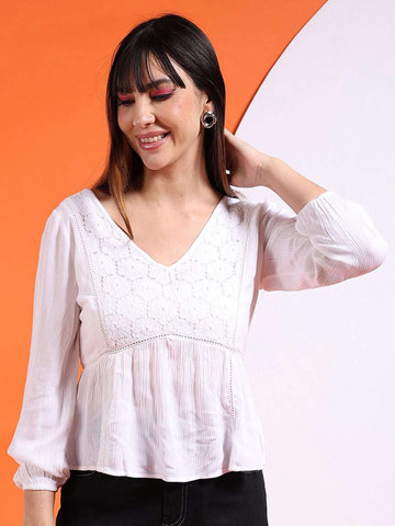 Shop Women Fit And Flare Empire Waist Top Online.