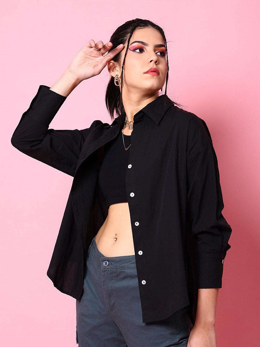 Shop Women Oversized Boyfriend Shirt Online.