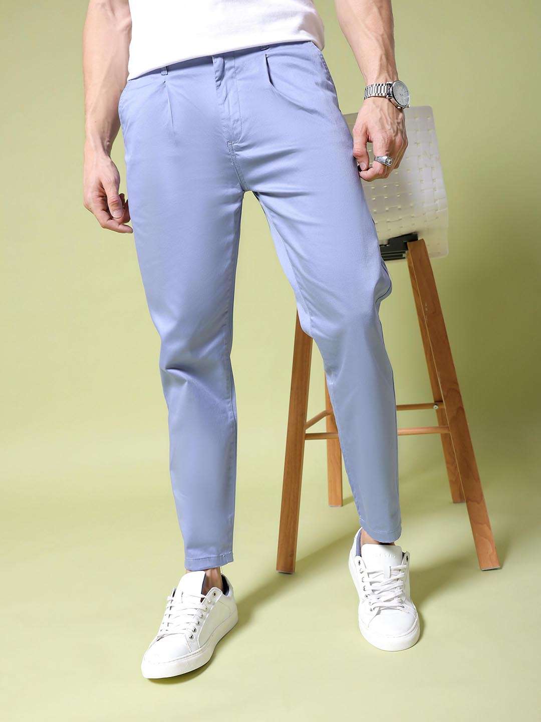 Shop Men Solid Trouser Online.