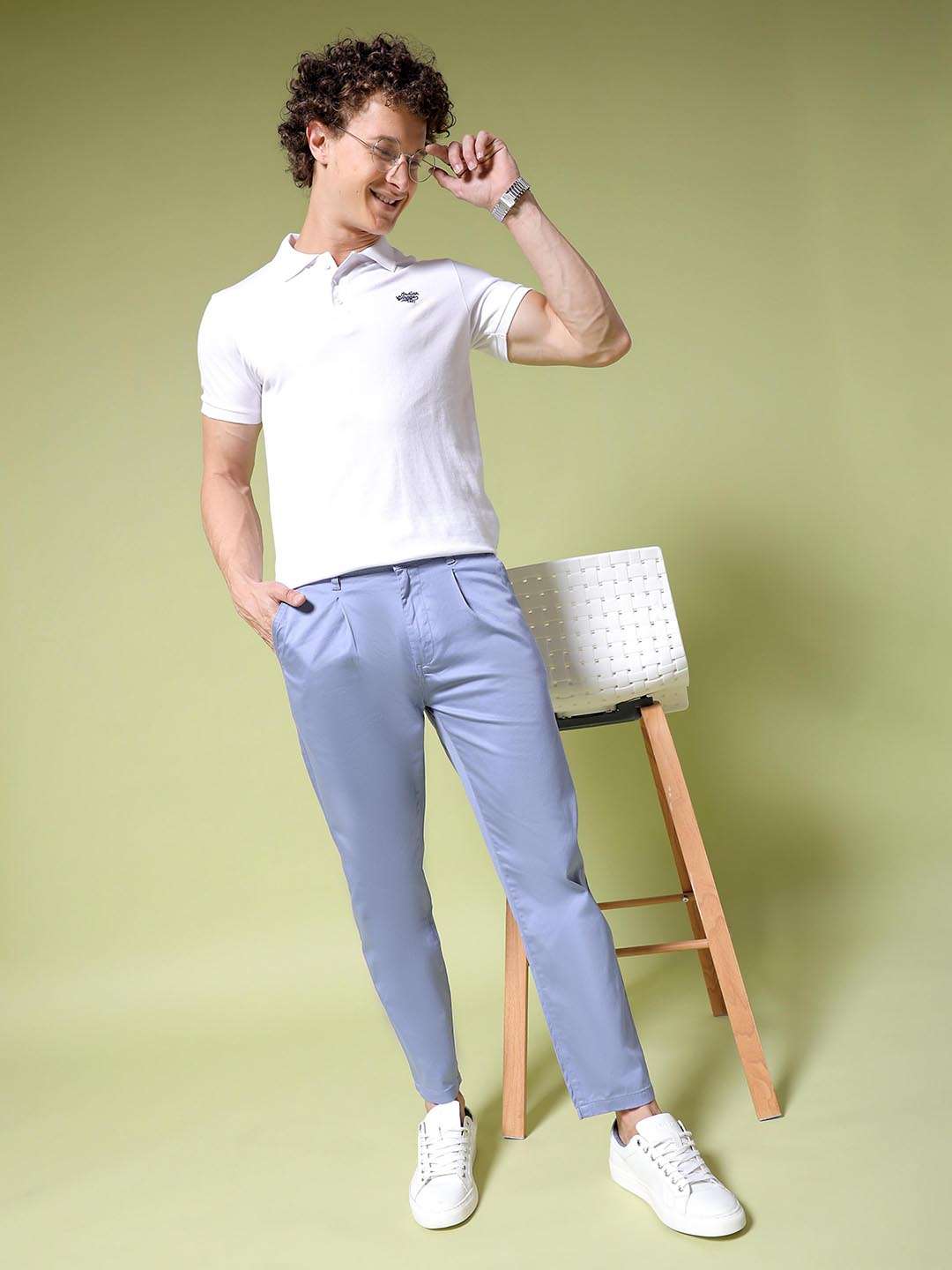 Shop Men Solid Trouser Online.