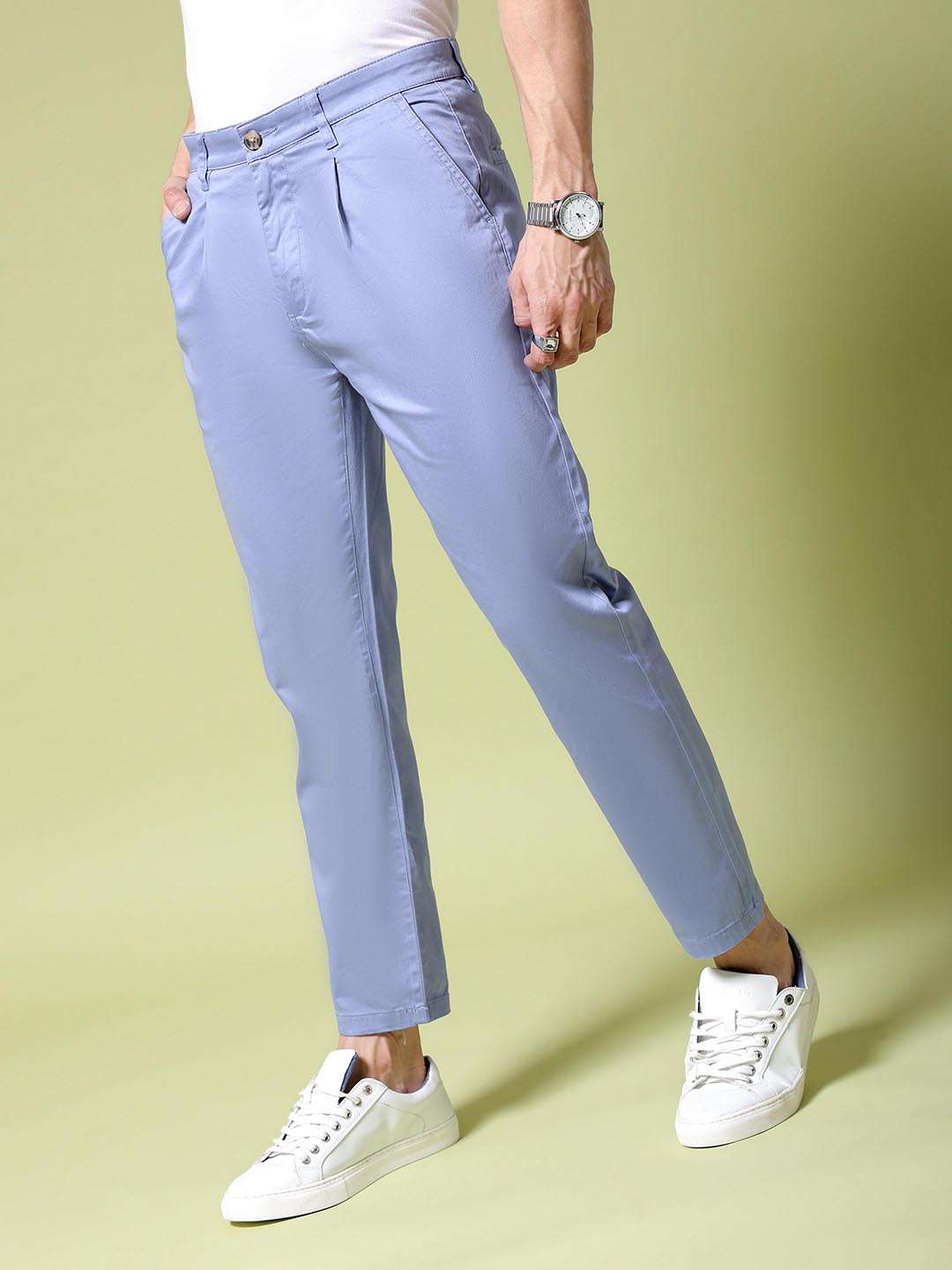 Shop Men Solid Trouser Online.