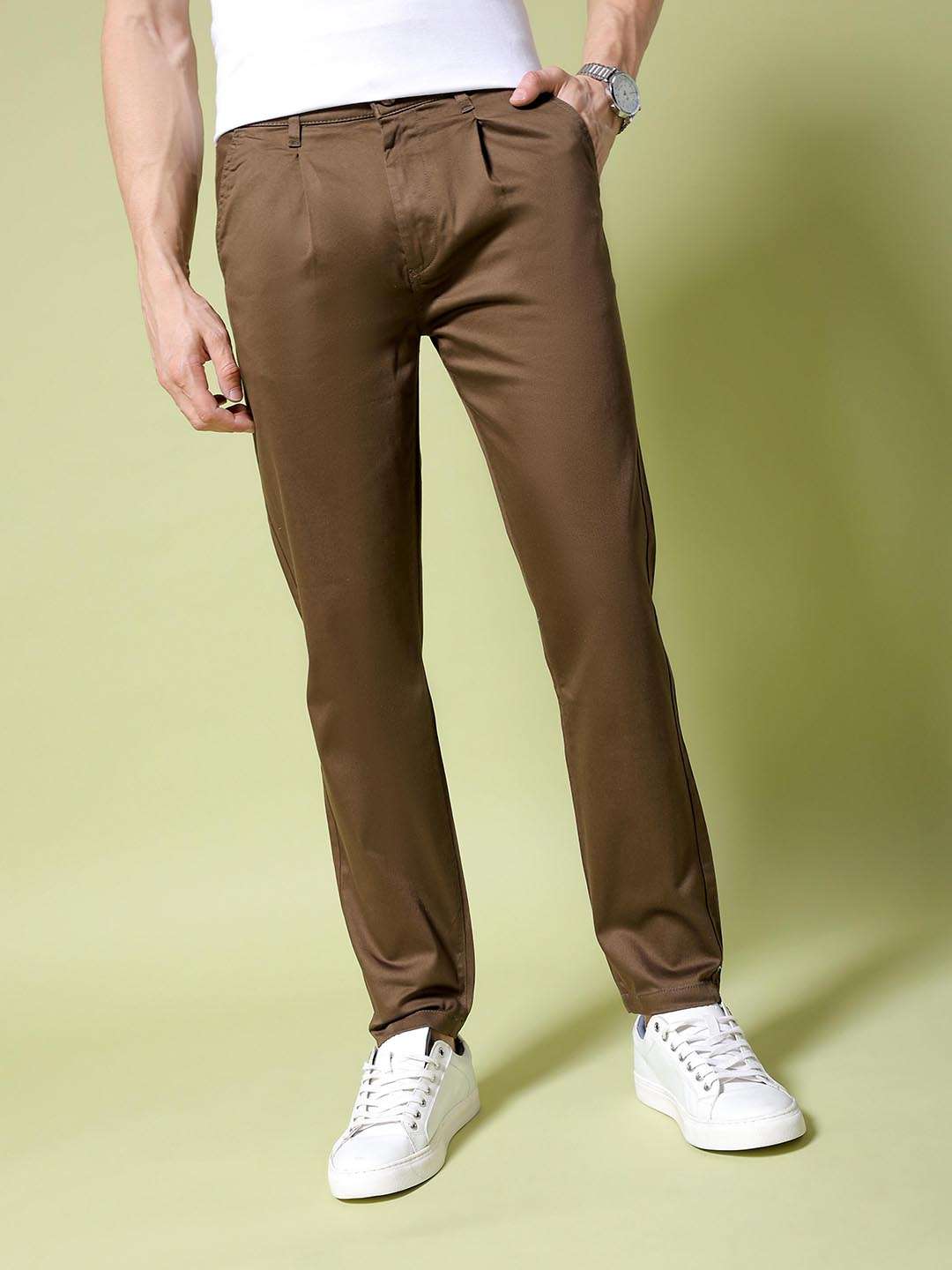 Shop Men Solid Trouser Online.