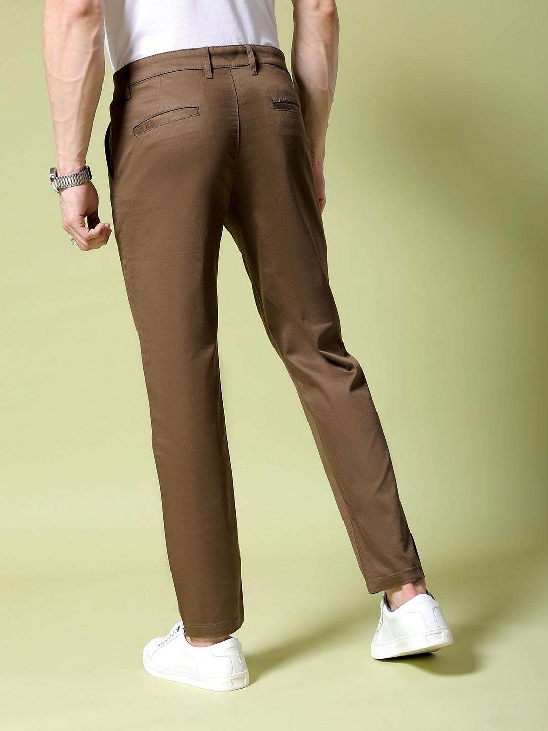 Shop Men Solid Trouser Online.