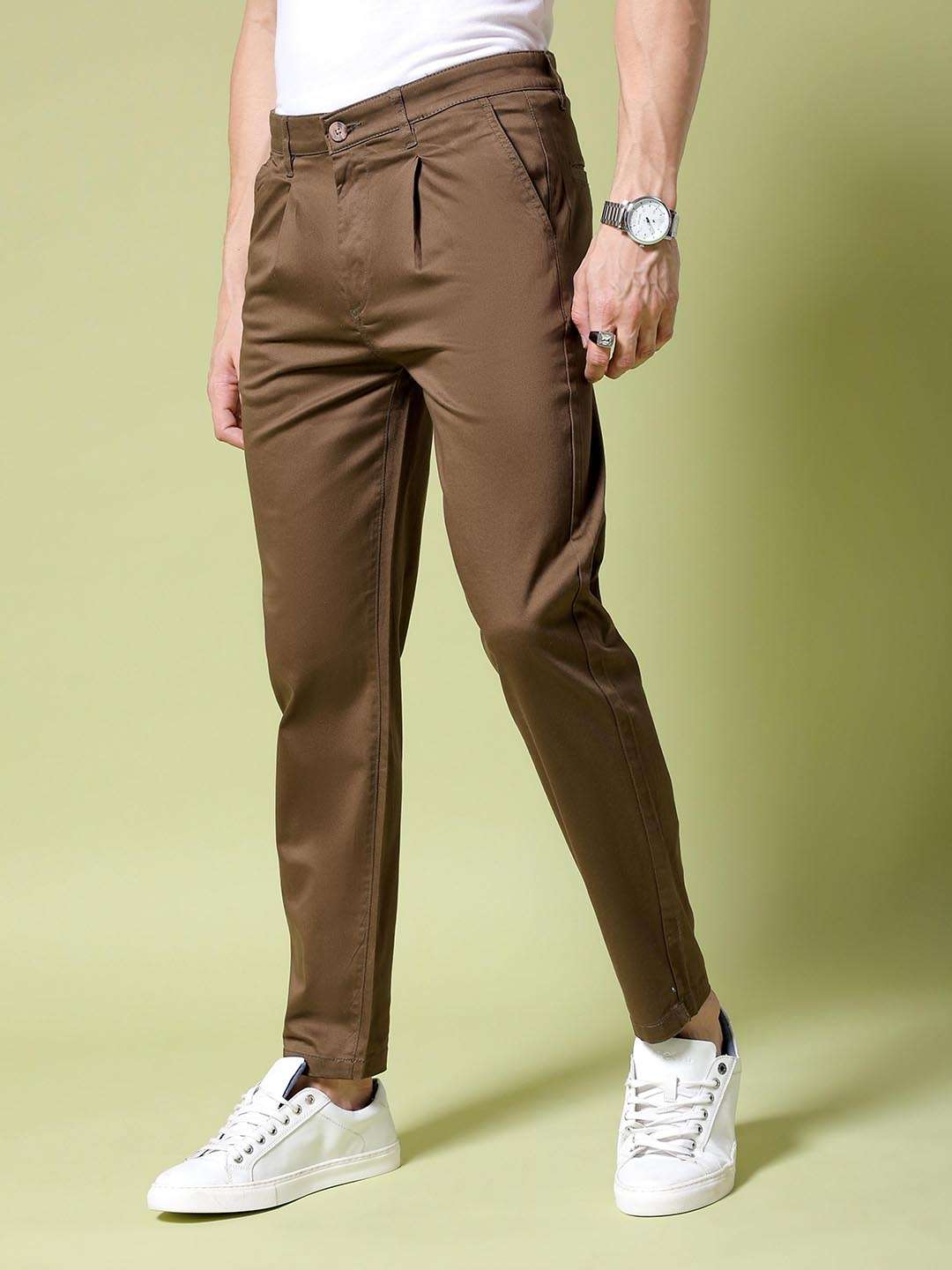 Shop Men Solid Trouser Online.