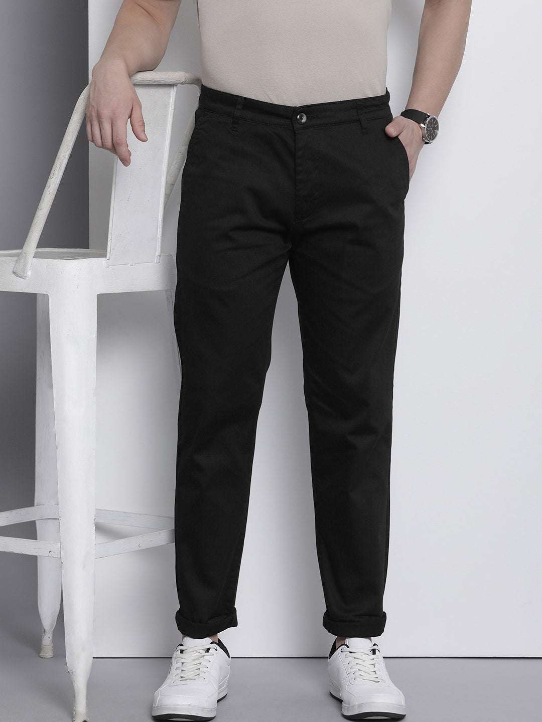 Shop Men Solid Trouser Online.