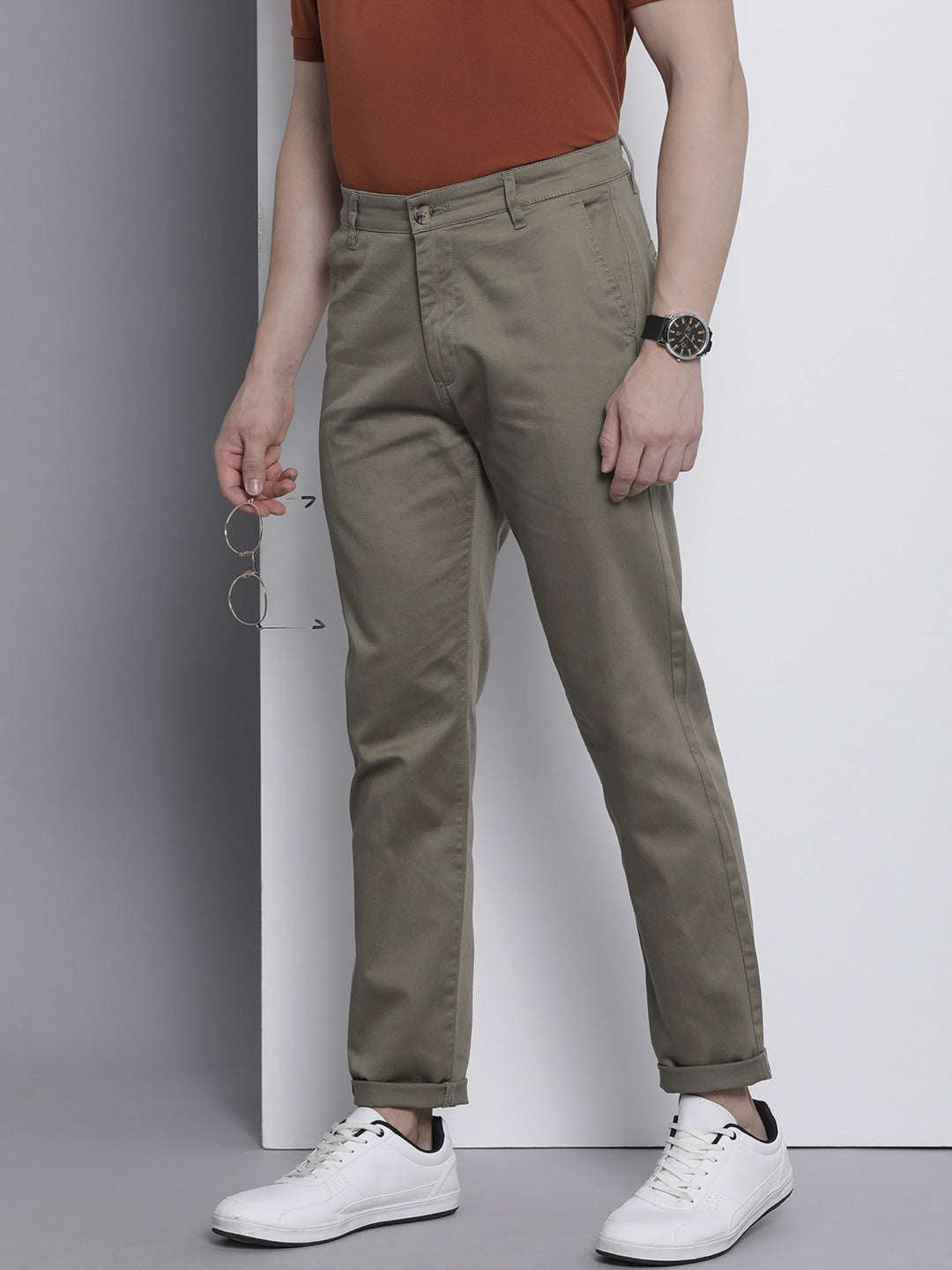 Shop Men Solid Trouser Online.