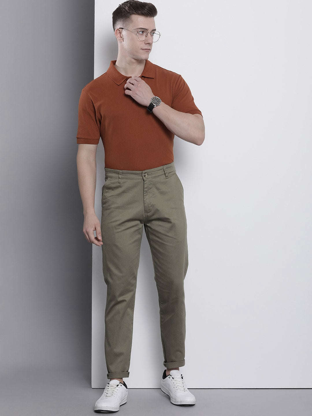 Shop Men Solid Trouser Online.