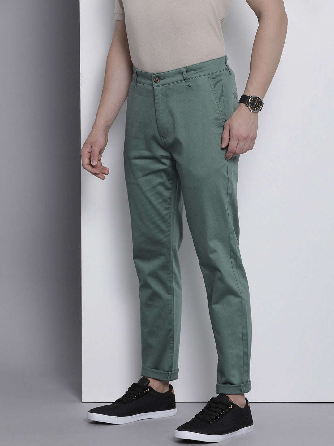 Shop Men Solid Trouser Online.