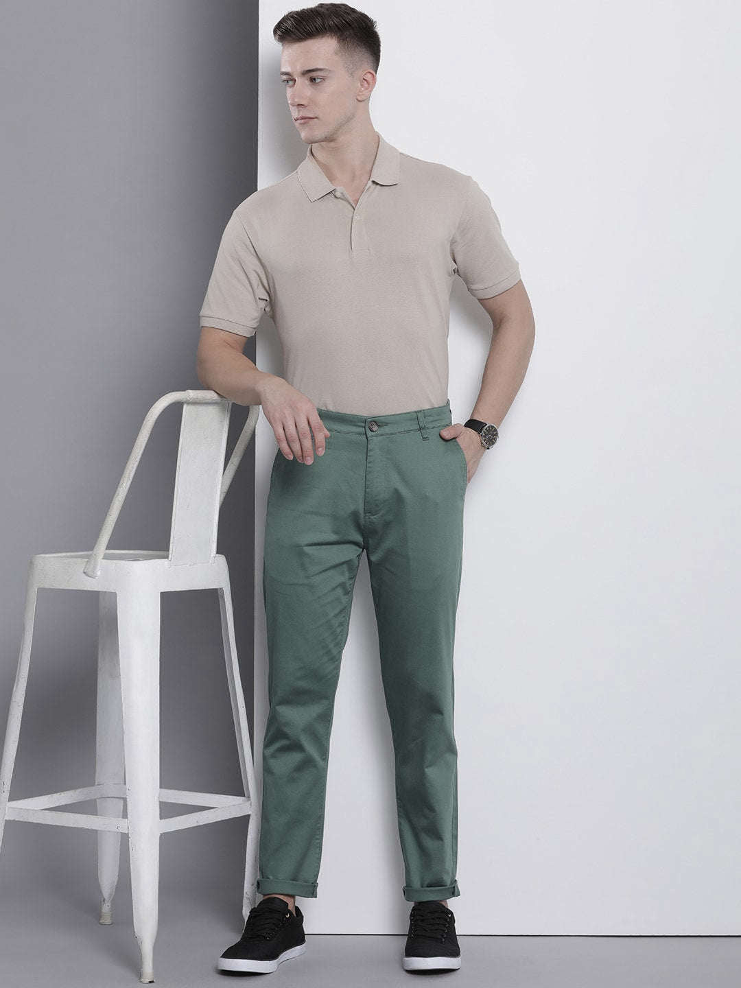 Shop Men Solid Trouser Online.