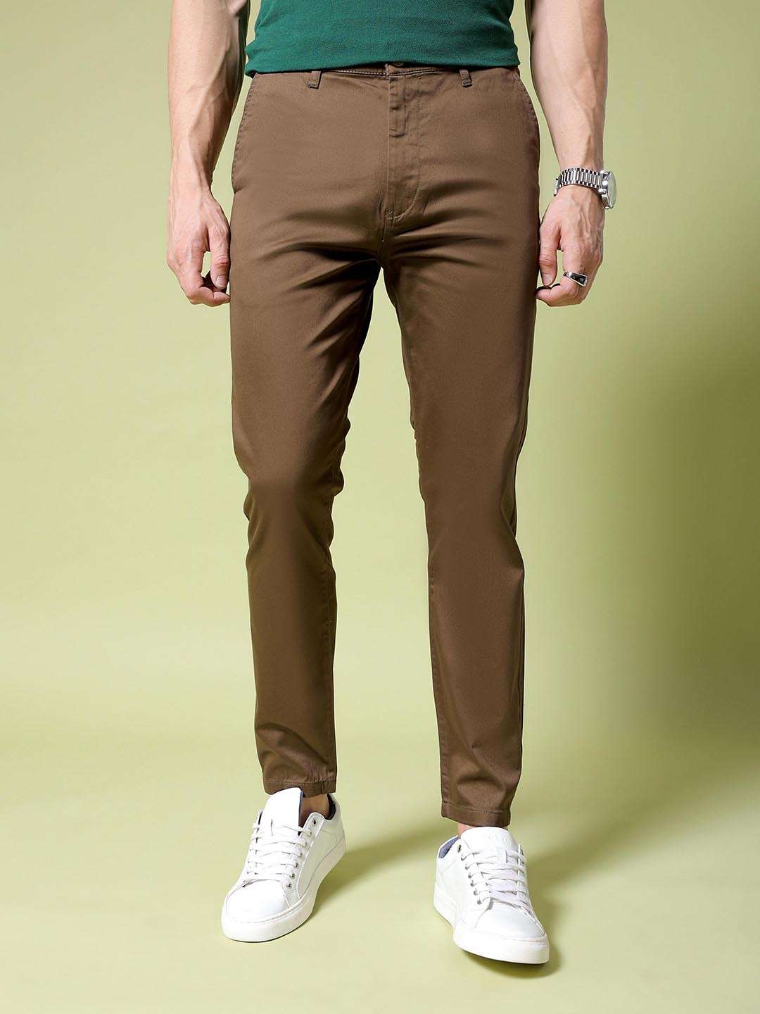 Shop Men Solid Trouser Online.