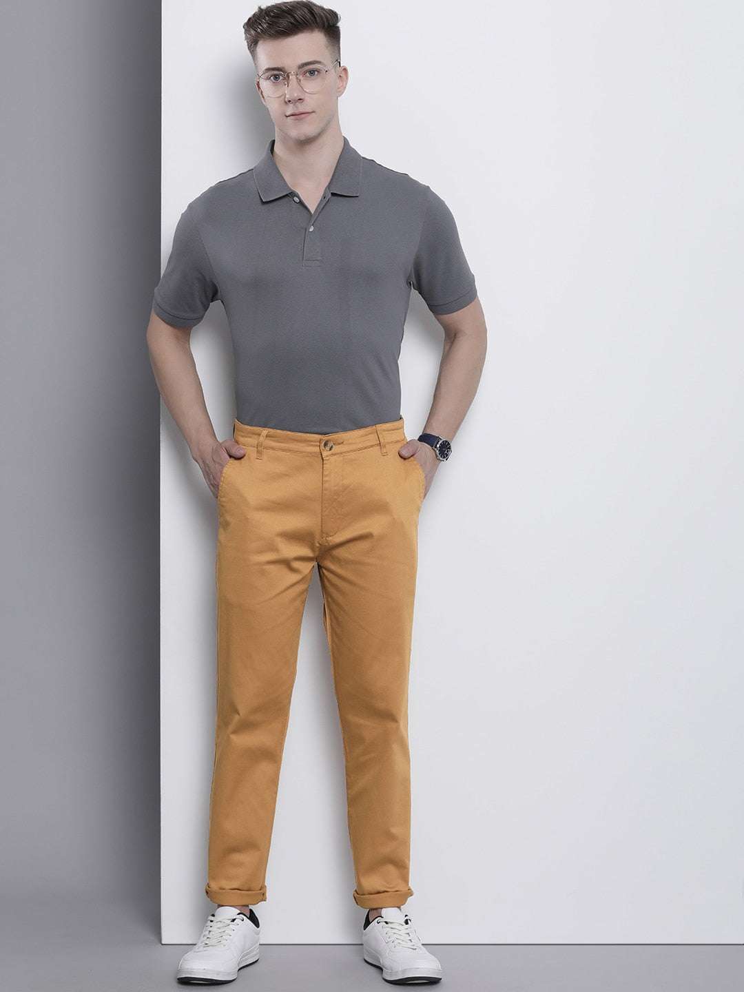 Shop Men Solid Trouser Online.