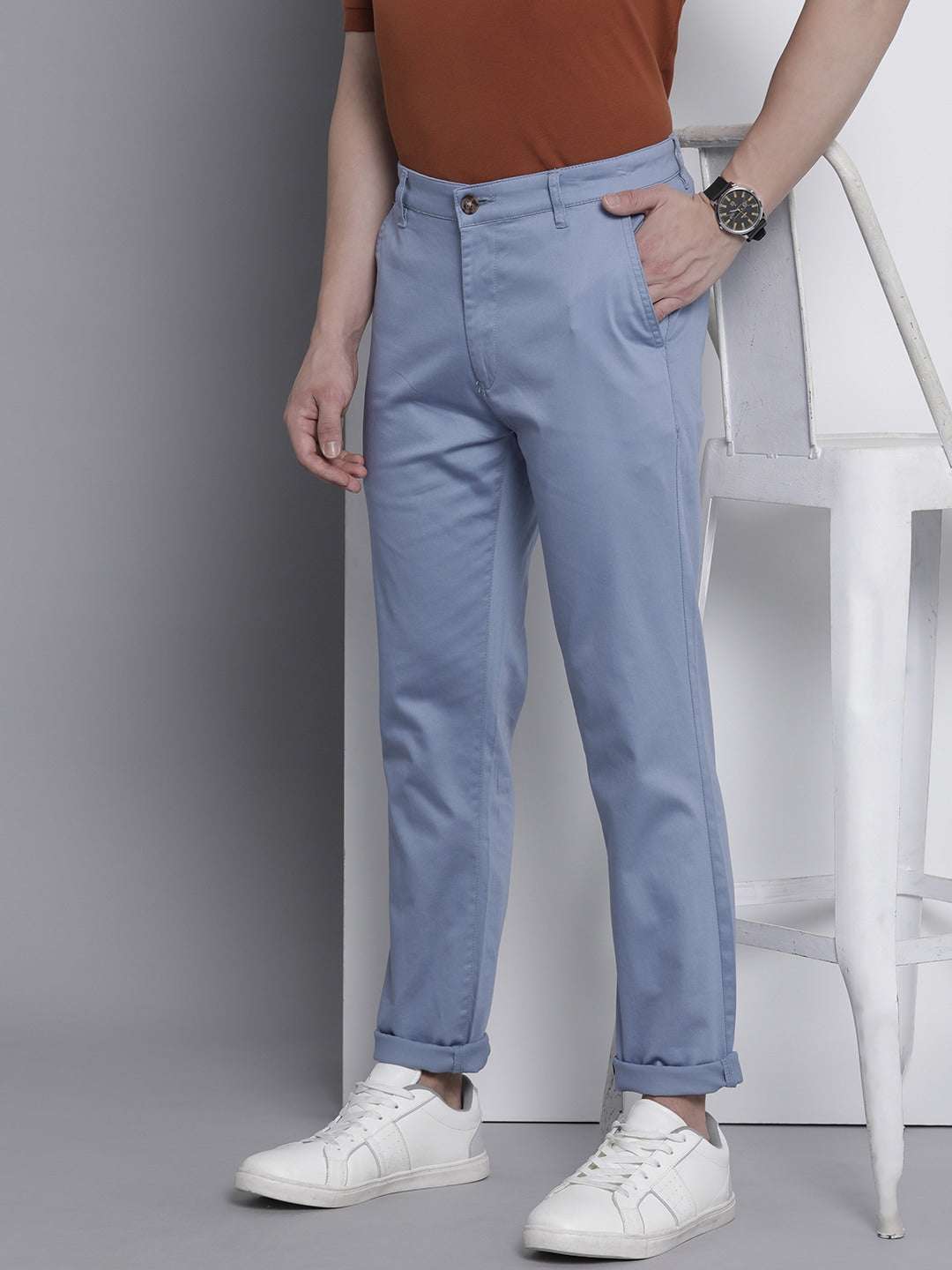 Shop Men Solid Trouser Online.