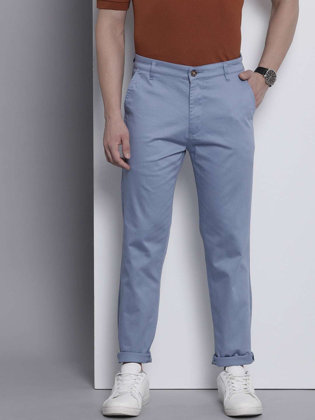 Shop Men Solid Trouser Online.