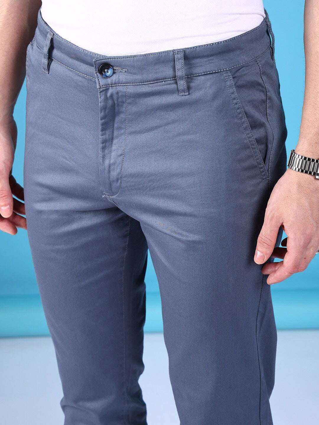 Shop Men Lycra Chino Pants Online.