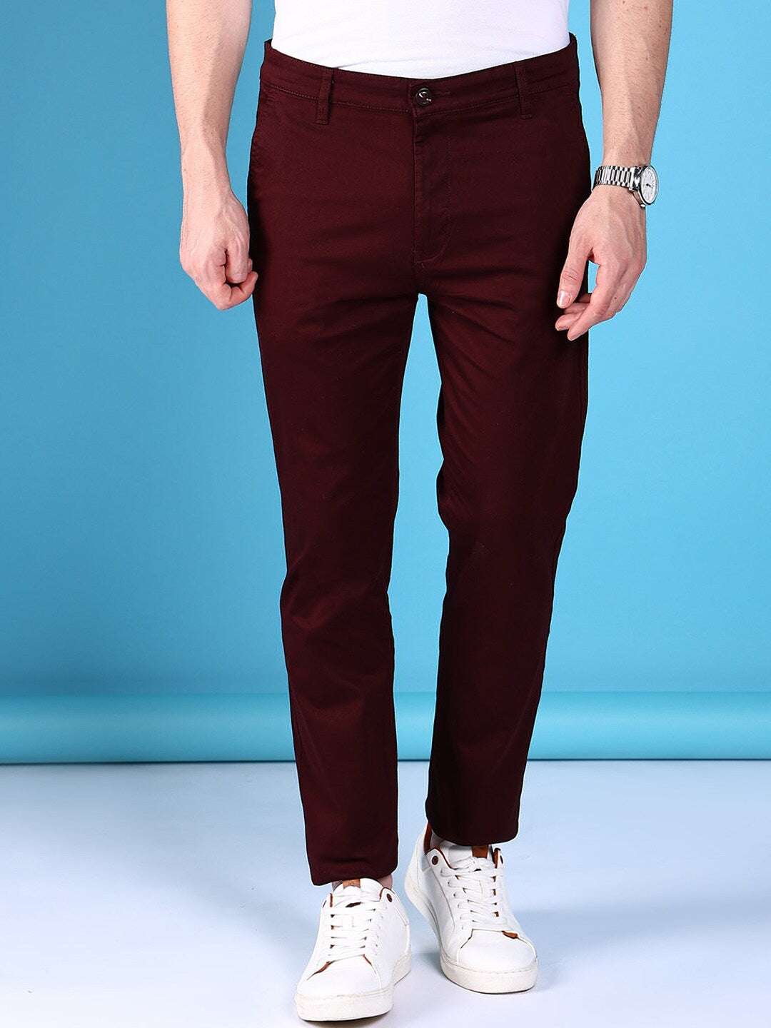 Shop Men Lycra Chino Pants Online.