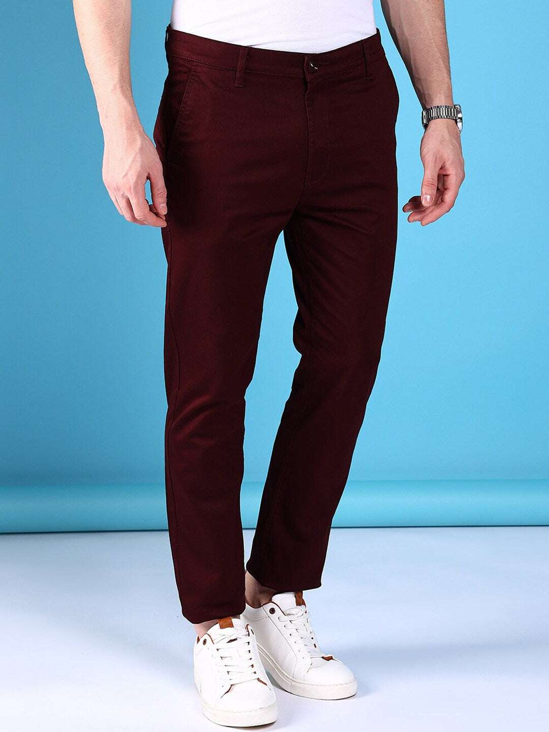 Shop Men Lycra Chino Pants Online.