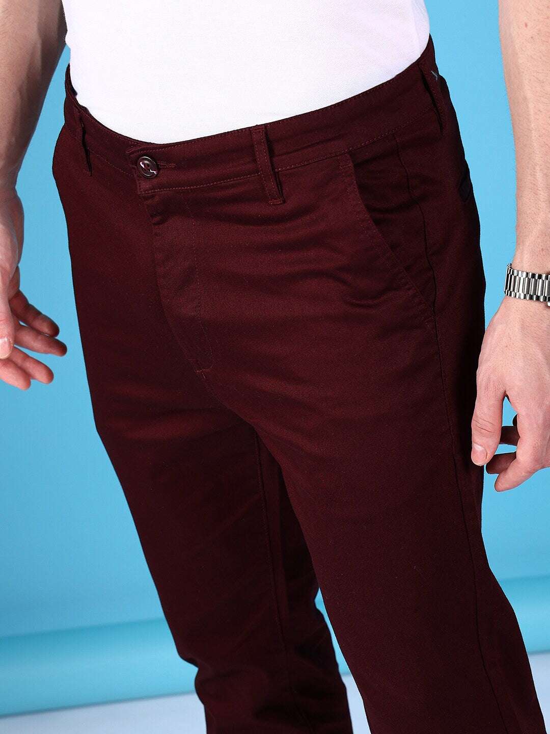 Shop Men Lycra Chino Pants Online.