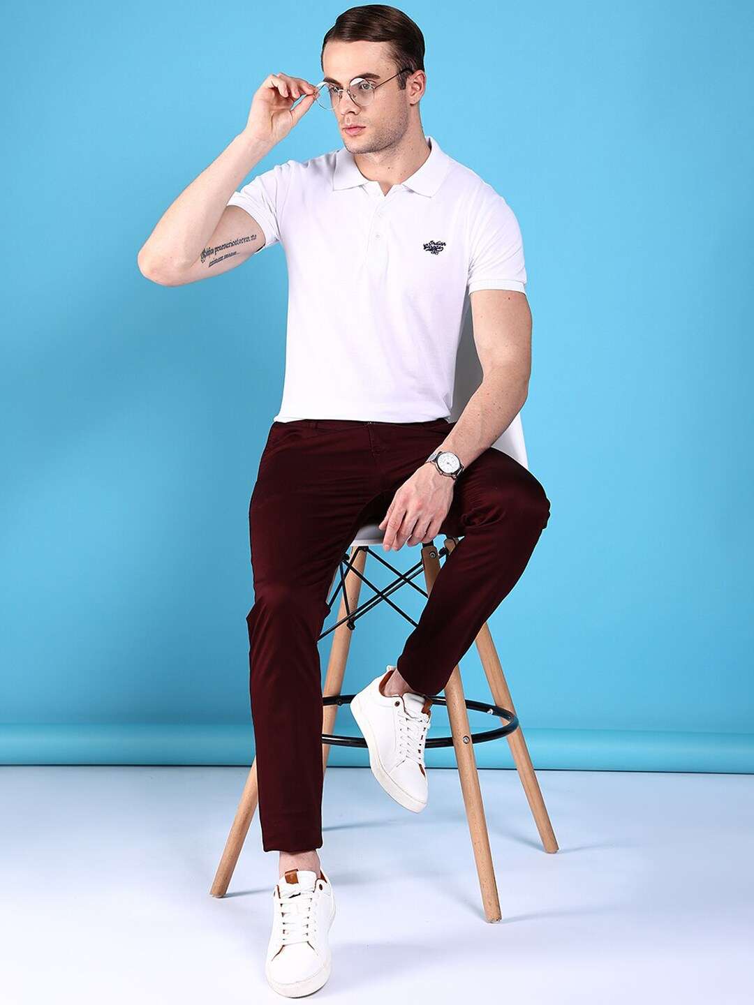 Shop Men Lycra Chino Pants Online.