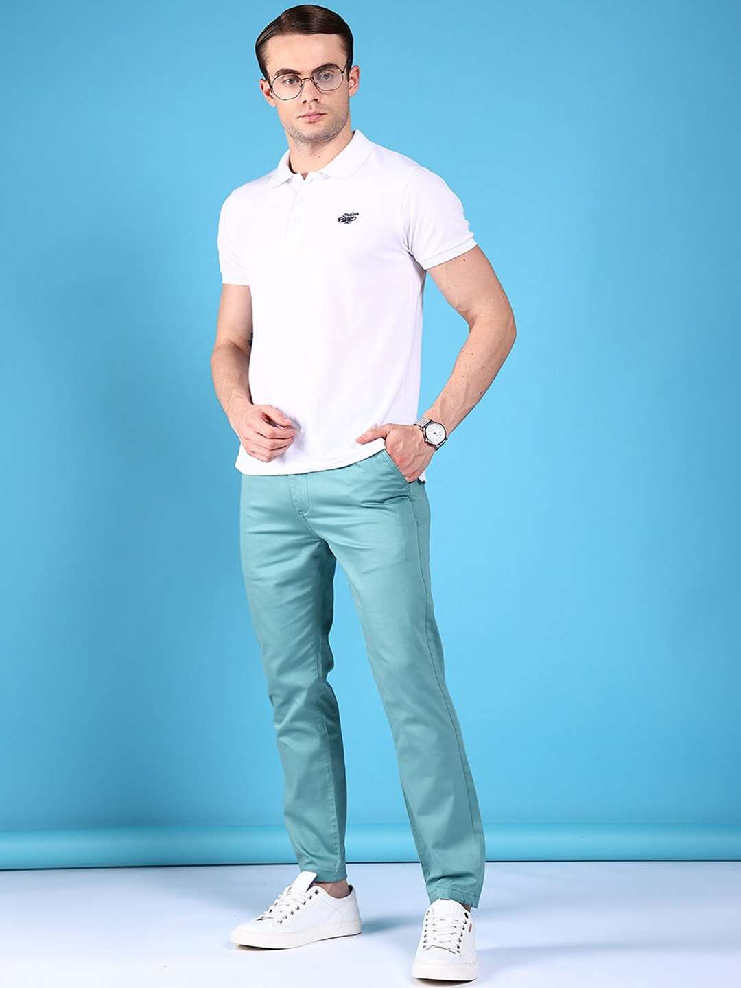 Shop Men Lycra Chino Pants Online.