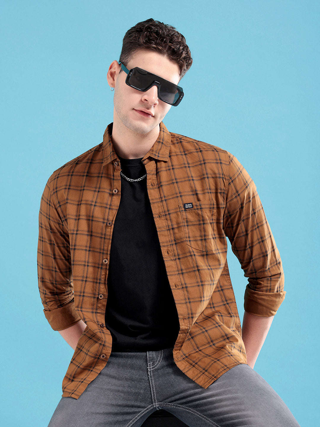 Shop Men Checkered Shirt Online.