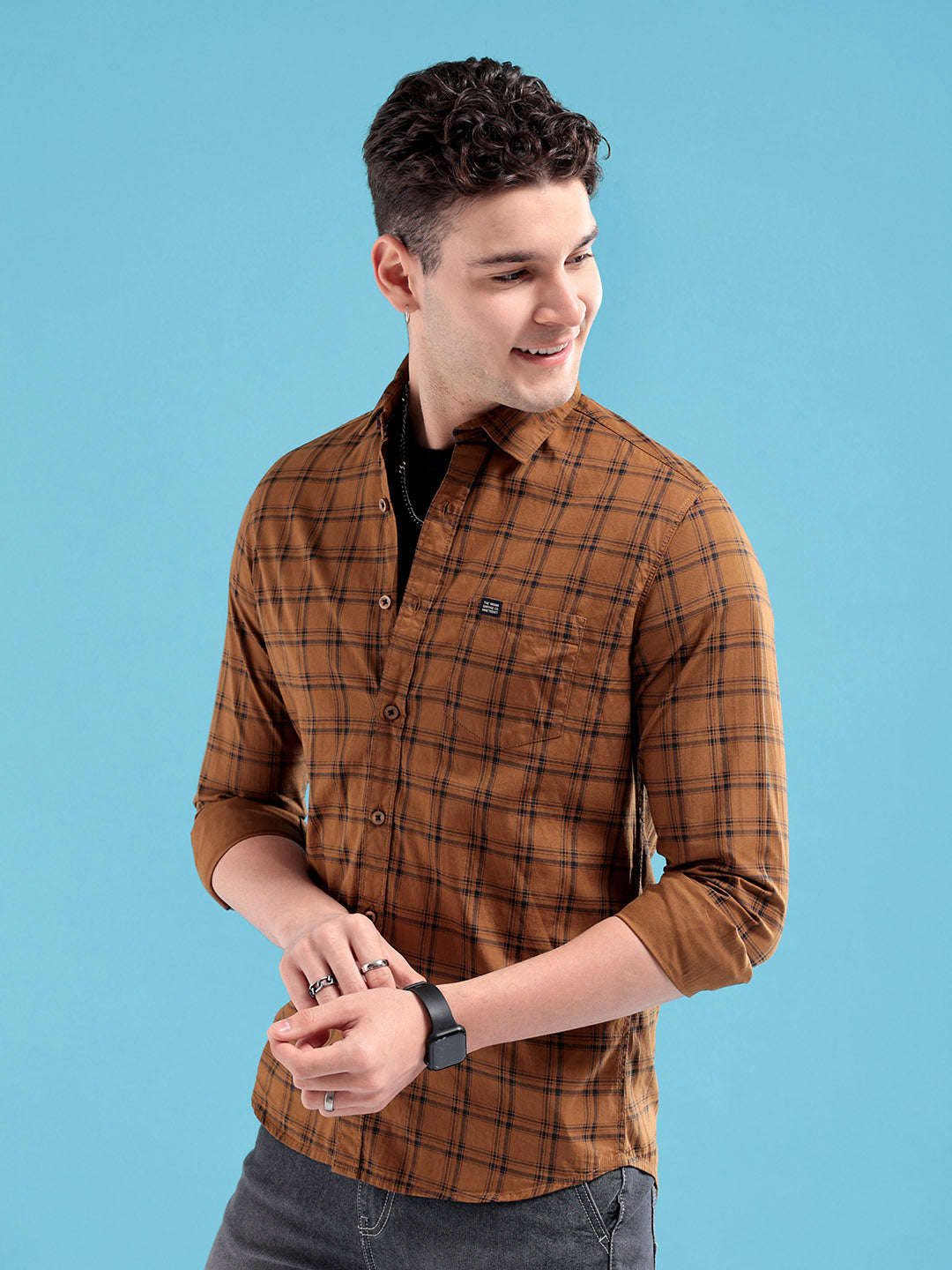 Shop Men Checkered Shirt Online.