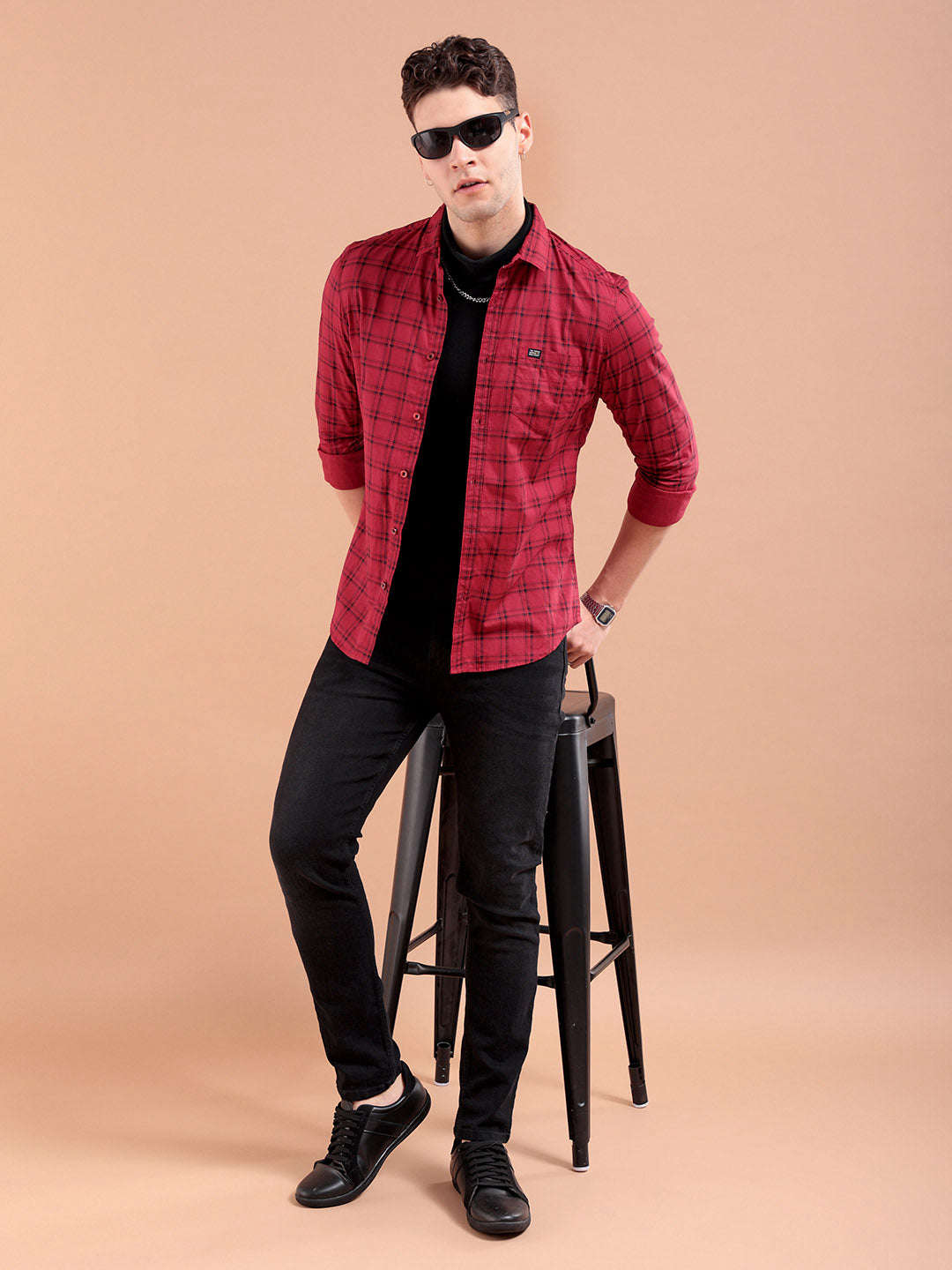 Shop Men Checkered Shirt Online.