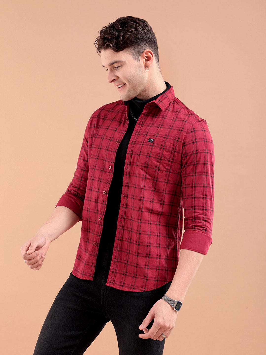 Shop Men Checkered Shirt Online.