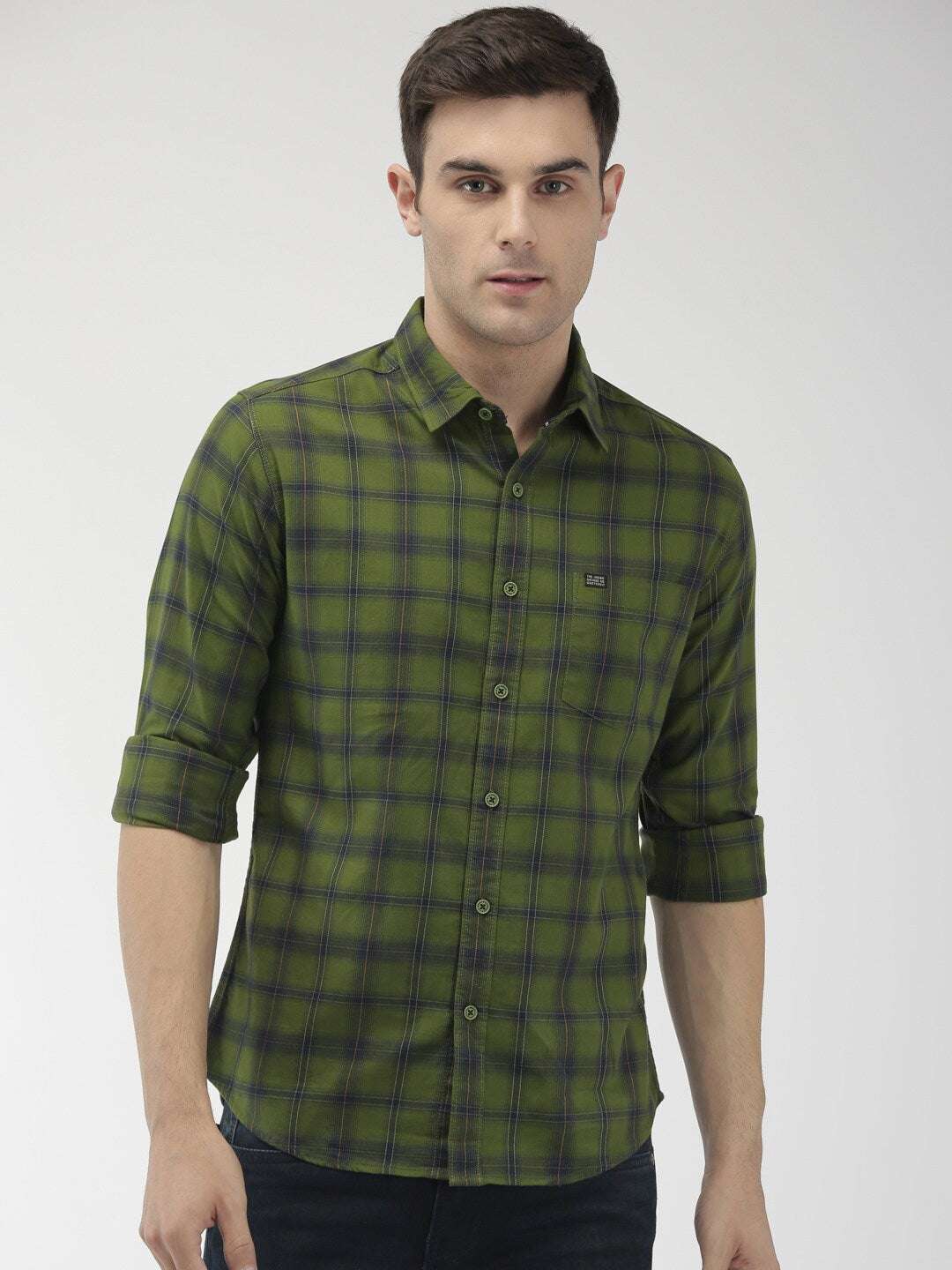 Shop Men Checked Casual Shirt Online.