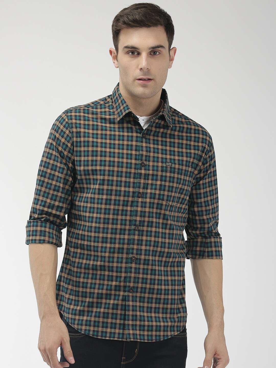 Shop Men Checked Casual Shirt Online.