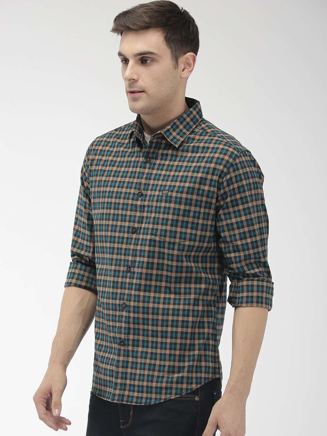 Shop Men Checked Casual Shirt Online.