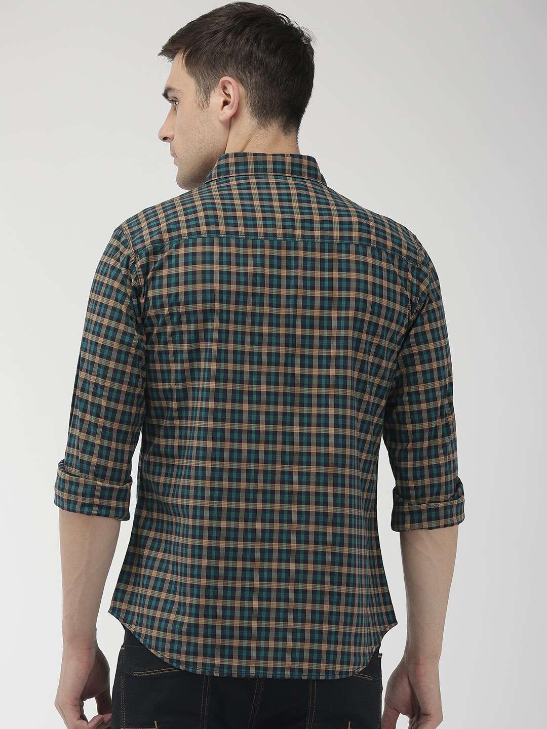 Shop Men Checked Casual Shirt Online.