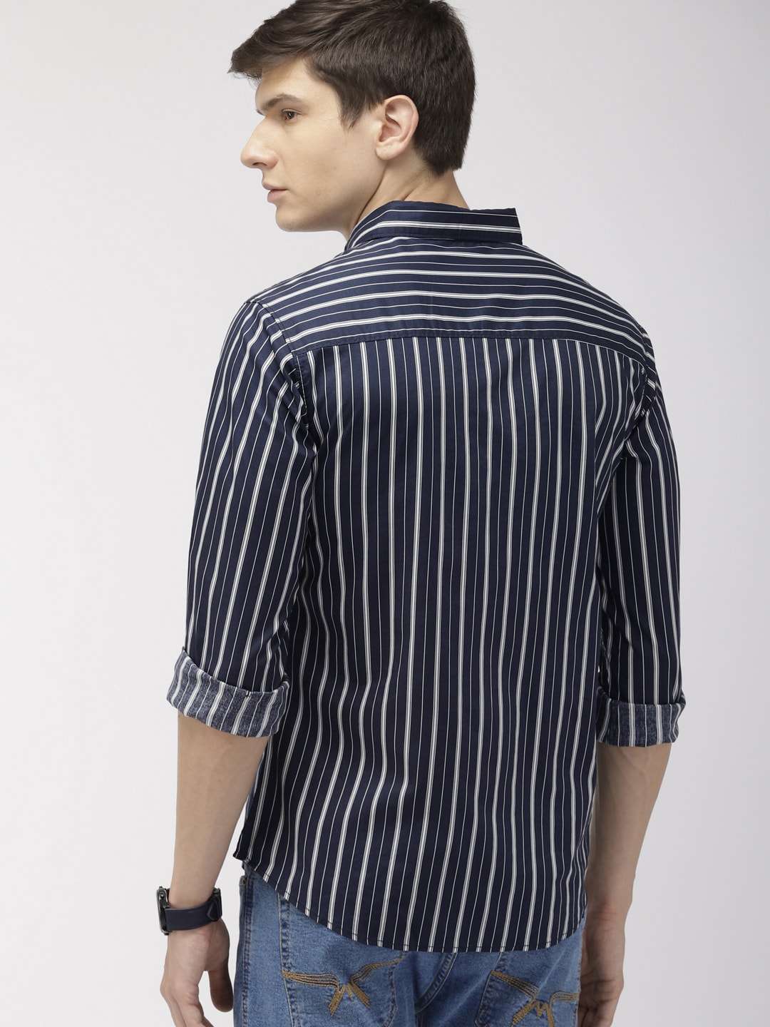 Shop Men's Striped Slim Fit Shirt Online.