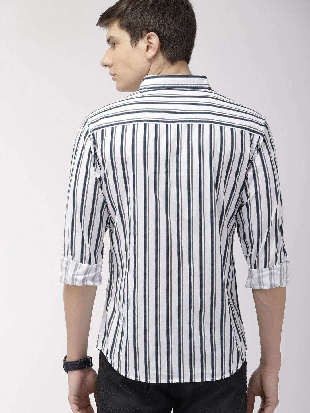 Shop Men's Striped Slim Fit Shirt Online.