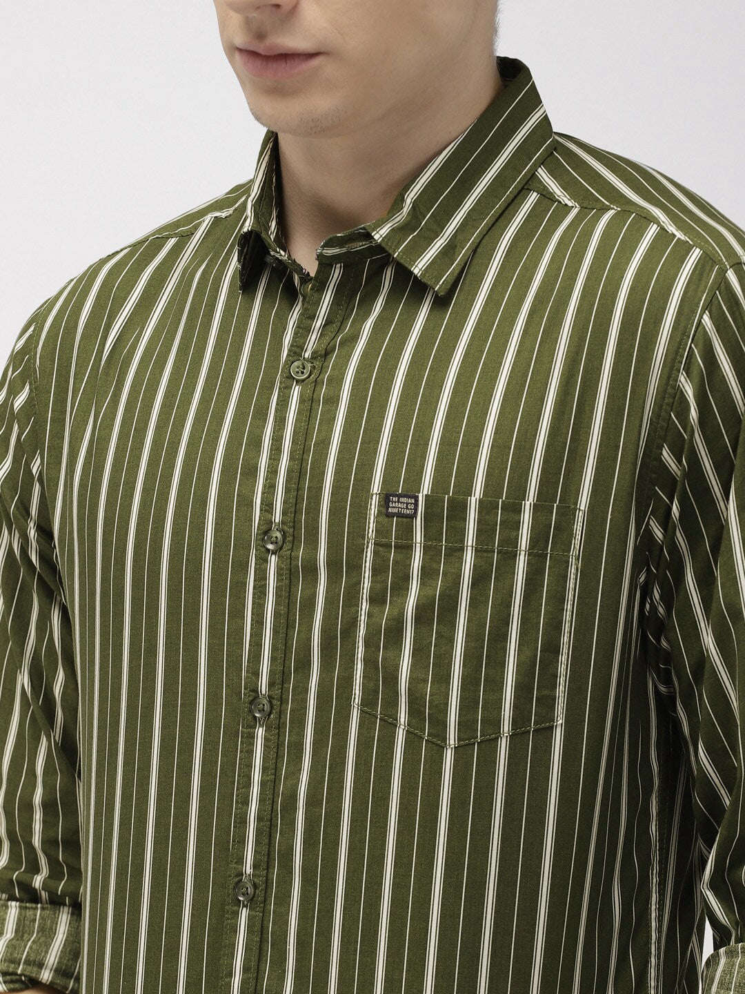 Shop Men's Striped Slim Fit Shirt Online.