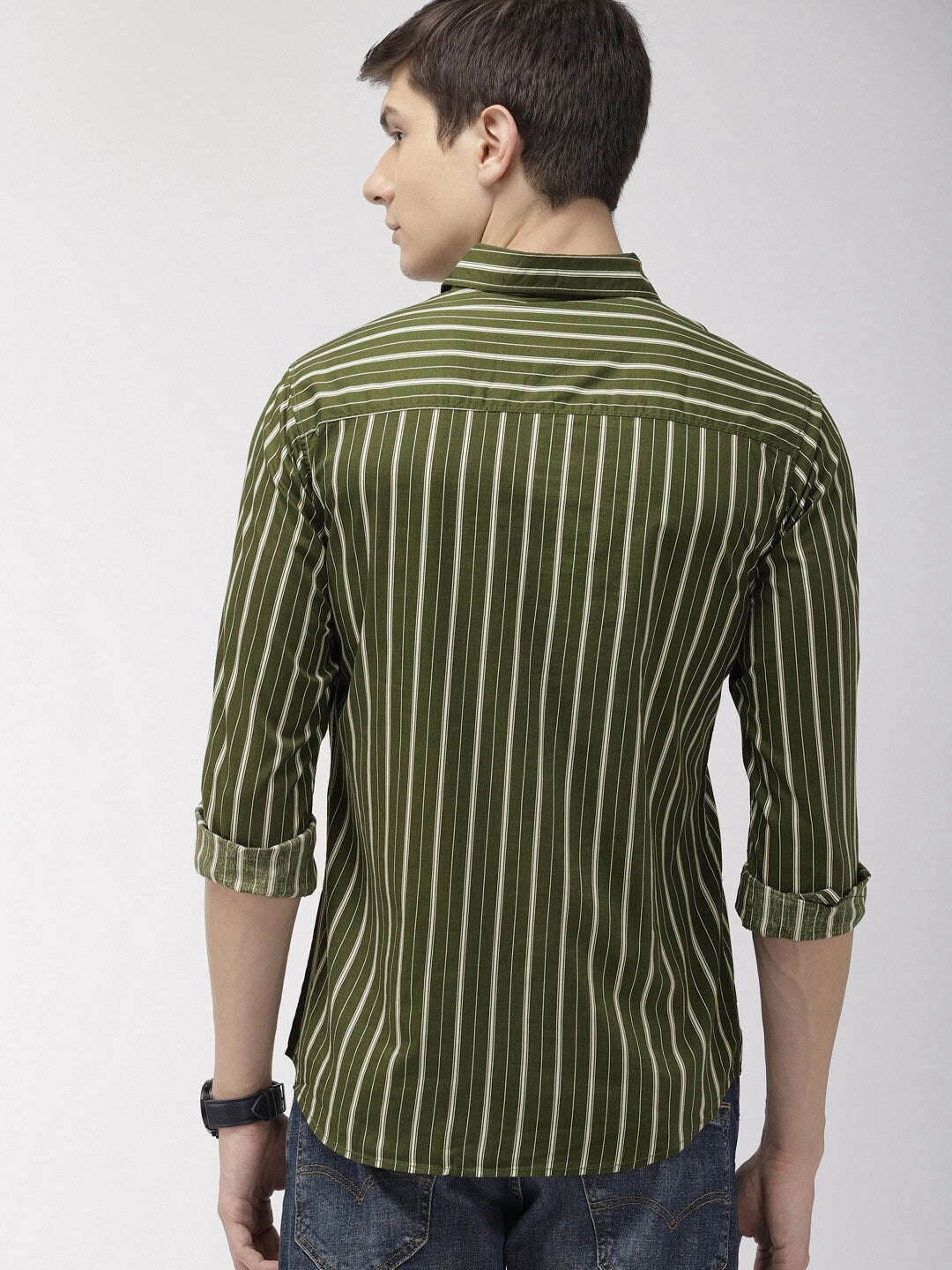 Shop Men's Striped Slim Fit Shirt Online.