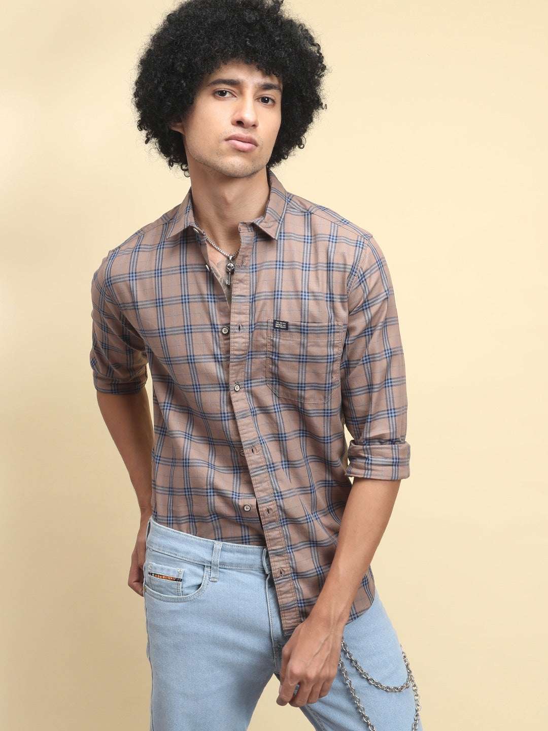 Shop Men Checked Shirt Online.